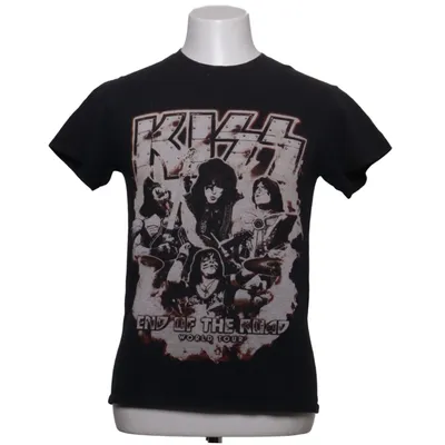 T-shirt (Zwart, Meerkleurig) van Kiss Katoen