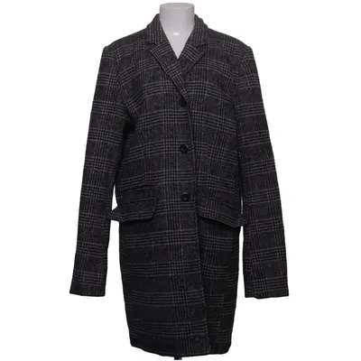 Coat (Gray, Black) from Indigo Polyester, Wool