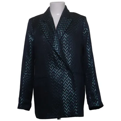 Blazer (Blue, Black) from CKS Metallic fiber, Polyester