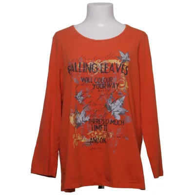 Langærmet t-shirt (Orange, Flerfarvet) fra Cecilia Classics Bomuld, Elastan