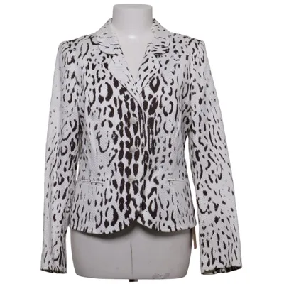 Blazer (Blanc, Marron) de Tulle Acétate, Coton, Élasthane, Viscose