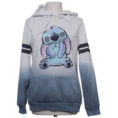 Sweat à capuche (Blanc, Bleu) de Disney Coton, Élasthane, Polyester