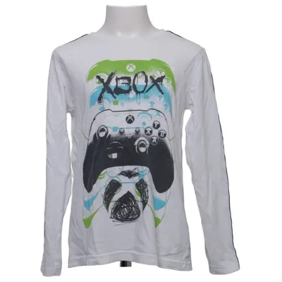 T-shirt à manches longues (Blanc, Multicolore) de Microsoft Coton