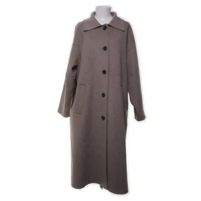 Frakke (Grå, Beige) fra H&M Polyester, Uld