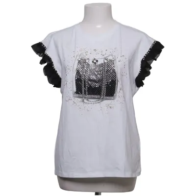 T-shirt (White, Black) from Lara Cotton, Elastane