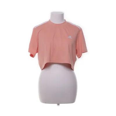 Crop top (Pink, White) from Adidas Cotton, Elastane, Polyester