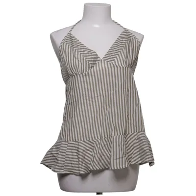 Halter neck top (Gray, White) from Ben Sherman Cotton, Silk