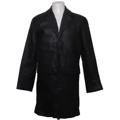 Læderblazer (Sort) fra Angelo Litrico Læder, Polyester