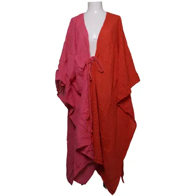 Strandjurk (Roze, Oranje) van Zara Katoen, Linnen