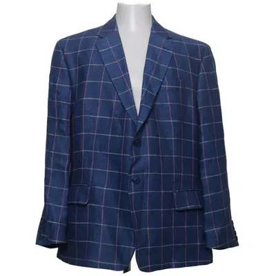 Blazer (Blauw, Roze, Meerkleurig) van Harvie & Hudson Linnen, Viscose