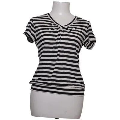 T-shirt (Black, White) from Just Woman Cotton, Elastane