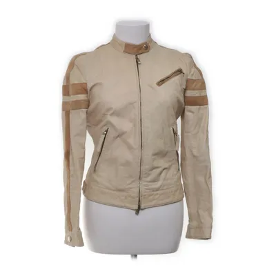 Jacket (Beige, Multicolored) from Just Cavalli Leather, Acetate, Viscose