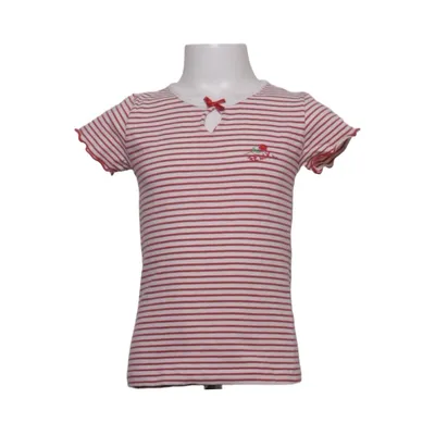 T-shirt (Rød, Hvid) fra Felix Bomuld, Elastan