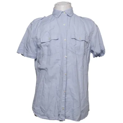 Short sleeve shirt (Blue) from Riley Cotton, Linen