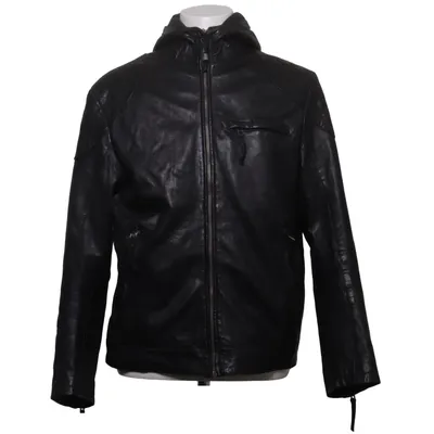 Leather jacket (Black) from Infinity Cotton, Leather, Polyester