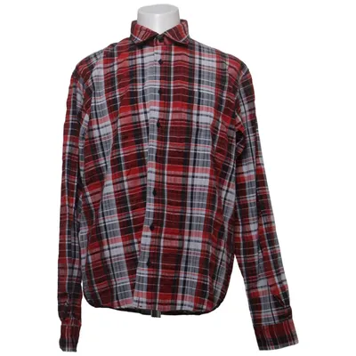 Flannel skjorte (Rød, Sort, Hvid) fra Jim Spencer Bomuld, Polyester