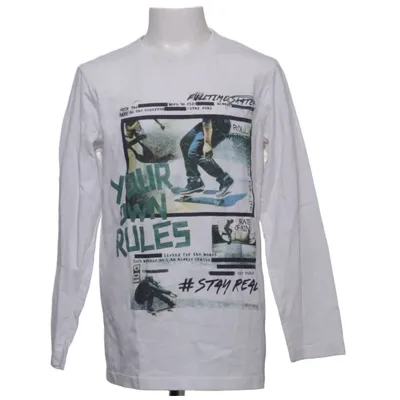 T-shirt à manches longues (Blanc, Multicolore) de Glo-Story Coton