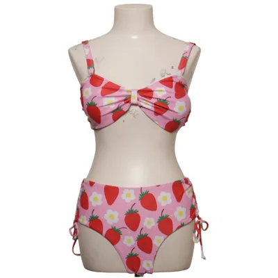 Bikini (Pink, Rot, Weiß) Elasthan, Polyester