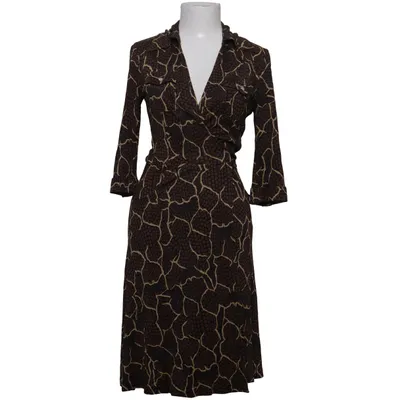 Wickelkleid (Braun, Beige, Schwarz) von Diane von Furstenberg Seide