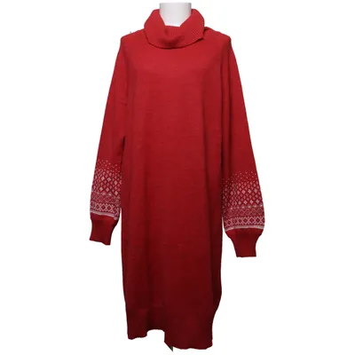 Turtleneck dress (Red, White) from Cellbes Acrylic, Polyamide, Recycled polyester