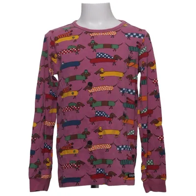 Langærmet t-shirt (Pink, Flerfarvet) fra Villervalla Elastan, Økologisk bomuld