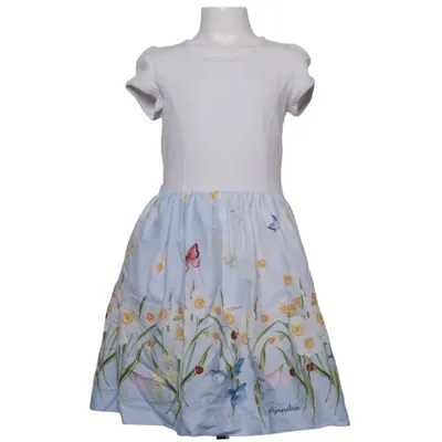 Robe (Blanc, Bleu, Multicolore) de Monnalisa Coton, Élasthane, Polyamide, Viscose