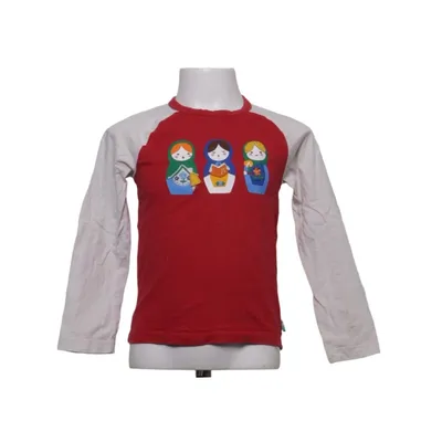 Langærmet t-shirt (Rød, Beige, Flerfarvet) fra Little Bird Bomuld, Elastan