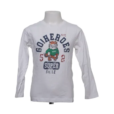 Långärmad t-shirt (Vit, Flerfärgad) från OVS Kids Bomull