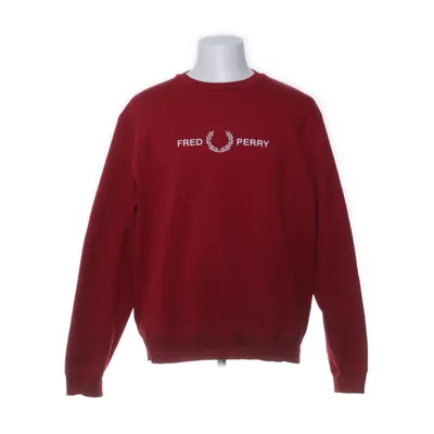 Collegetröja (Röd) från Fred Perry Bomull, Elastan, Polyester