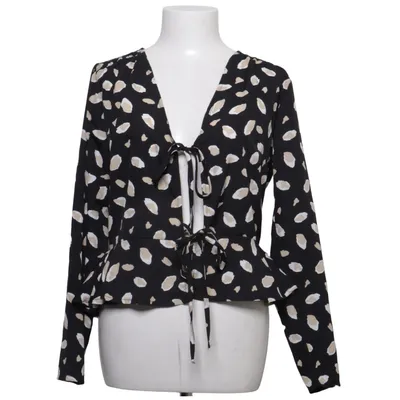 Wikkelblouse (Zwart, Beige, Meerkleurig) van Wednesday's Girl Polyester