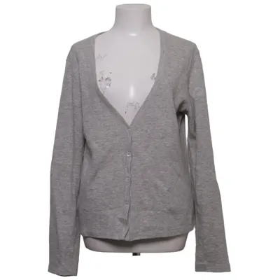 Strickjacke (Grau) von Majestic Filatures Kaschmir, Baumwolle, Merinowolle
