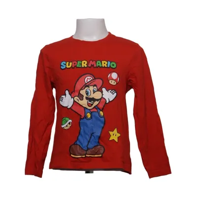 Långärmad t-shirt (Röd) från Super Mario Bomull