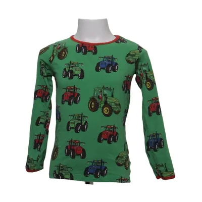 Long sleeve T-shirt (Green, Multicolored) from Småfolk Elastane, Organic cotton