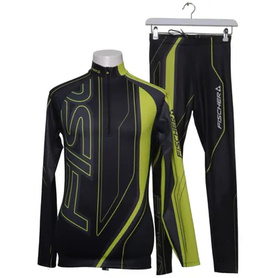 Träningsset (Svart, Gul) från Fischer Elastan, Polyester