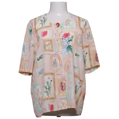 Short sleeve shirt (Beige, Multicolored) from Lenovo Polyester