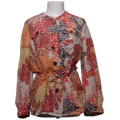 Blouse (Red, Yellow, Brown) from Voile Bleue Linen, Viscose