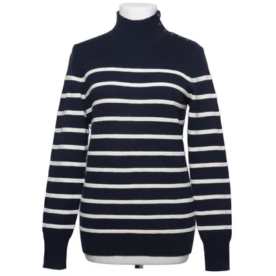 Turtleneck (Blå, Hvid) fra Banana Republic Merinould, Nylon, Viscose