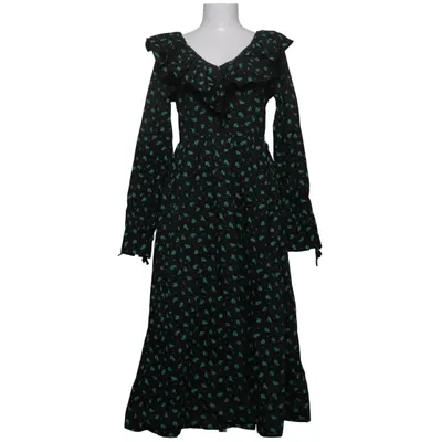 Maxikjole (Sort, Grøn) fra Selected Femme Elastan, Økologisk bomuld, Polyamid