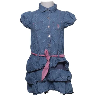 Jeansklänning (Blå, Rosa, Vit) från U.S. Polo Assn. Bomull