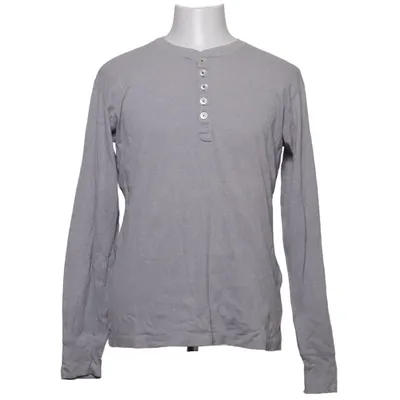 Henley shirt (Grijs) van Knowledge Cotton Apparel Organisch katoen