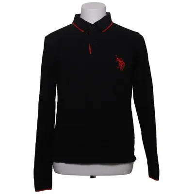 Rugby shirt (Zwart) van U.S. Polo Assn. Katoen