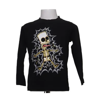 Lange mouwen shirt (Zwart) van The Simpsons Katoen