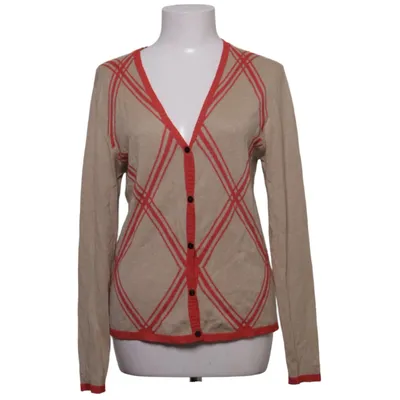 Cardigan (Beige, Rood) van Allude Kasjmier, Elastaan, Zijde