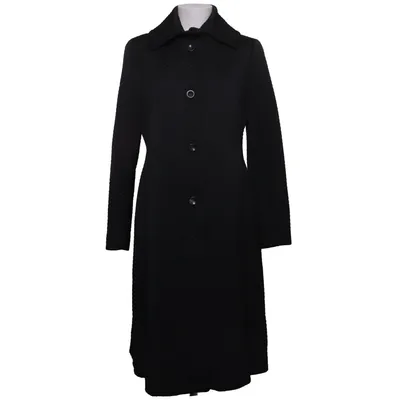 Manteau (Noir) de Piazza Sempione Élasthane, Polyamide, Polyester, Soie, Laine