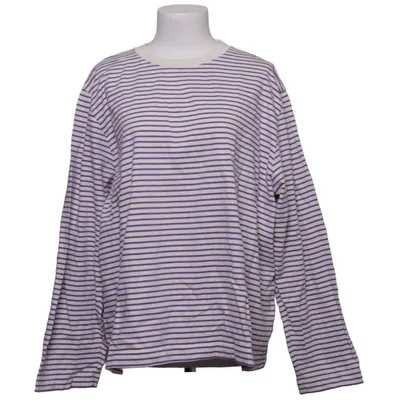Langærmet t-shirt (Hvid, Lilla) fra Dariadéh Økologisk bomuld