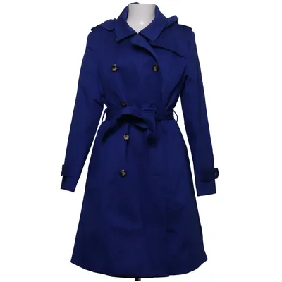 Trench coat (Blue) from Heroines Cotton, Elastane, Polyester