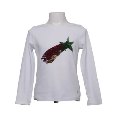 T-shirt à manches longues (Blanc, Multicolore) de Petit Bateau Coton