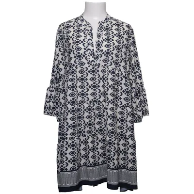 Kjole (Blå, Hvid) fra Mioni Elastan, Polyester, Viscose