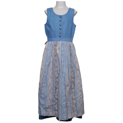 Dirndl (Blauw, Beige, Wit) van Kaiser Franz Josef Katoen, Linnen, Polyester