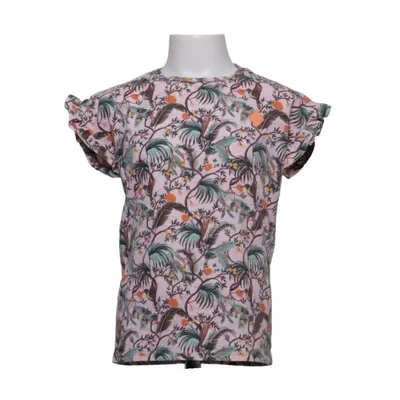 T-shirt (Roze, Meerkleurig) van Garcia Katoen, Elastaan, Viscose